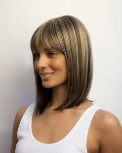 Tatum Wig By Amore | Double Mono Top -Do it with Wig shop. 2548 Tatum Chocolate Frost fr