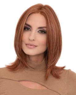 Lisa Wig By Envy | Human Hair/Synthetic Blend -Do it with Wig shop. 4Lisa LighterRed 808 OL
