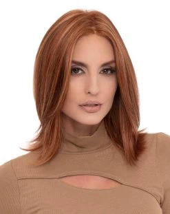 Lisa Wig By Envy | Human Hair/Synthetic Blend -Do it with Wig shop. 5Lisa LighterRed 787 OL