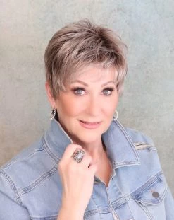 Barletta Hi Mono Wig By Ellen Wille | Mono Top -Do it with Wig shop. Barlettahimonoivoryblondeshadedfront