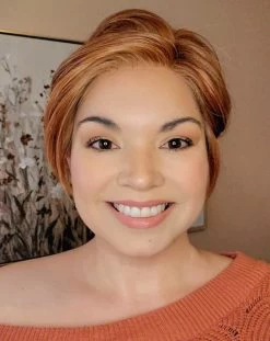 Billie Wig By Envy | Human Hair/Synthetic Blend -Do it with Wig shop. BilliebyEnvyLighterRed1Front