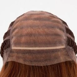 Danielle Wig By Envy | Mono Top | Human Hair | Synthetic Blend -Do it with Wig shop. DanielleFront LighterRed