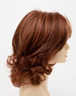 Danielle Wig By Envy | Mono Top | Human Hair | Synthetic Blend -Do it with Wig shop. DanielleRightSide LighterRed