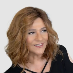 Emma Wig By Envy | Mono Part | Human Hair | Synthetic Blend -Do it with Wig shop. Envy Emma CreamedCoffee EnvyHair 2