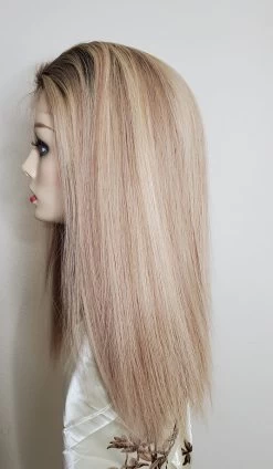 Fearless Topper By PUSH 22" | Color 22/9R | 8 X 8 Base | Lace Front -Do it with Wig shop. Fearless22 9R 8x8 22Side1