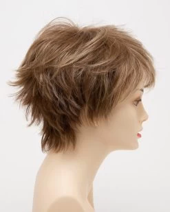 Flame Wig By Envy | Mono Crown | Human Hair | Synthetic Blend -Do it with Wig shop. FlameRightSide DarkBlonde