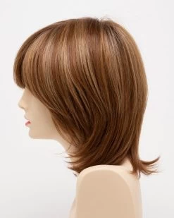 Grace Wig By Envy | Mono Top | Human Hair | Synthetic Blend -Do it with Wig shop. GraceLeftSide GoldenNutmeg