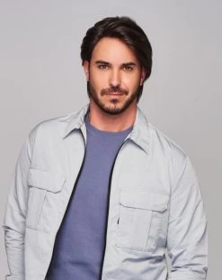 Sharp Men's Wig By HIM | Mono Top | Human Hair Blend -Do it with Wig shop. HIM Sharp Model2 Styled Front1