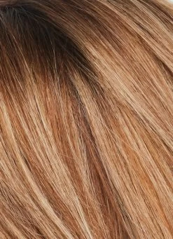 Remy Human Hair Topper 10" By Amore | Mono Top -Do it with Wig shop. Hazelnut Cream Root