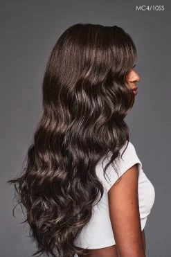 Raven Wig By Kim Kimble | Heat-Friendly Synthetic -Do it with Wig shop. KK Raven Model Side1