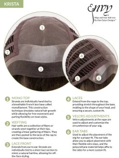 Krista Wig By Envy | Mono Top | Human Hair | Synthetic Blend -Do it with Wig shop. Krista