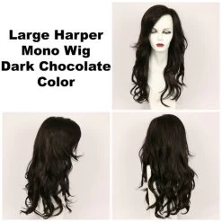 Harper Mono Wig By Godiva's Secret Wigs | Large Cap 17 Harper Mono Wig By Godiva's Secret Wigs | Large Cap -Do it with Wig shop. Large Harper Dk Choc 09480.1461185704.500.659