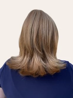 Lisa Wig By Envy | Human Hair/Synthetic Blend -Do it with Wig shop. Lisa Envy DarkerBlonde Back