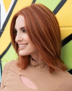 Lisa Wig By Envy | Human Hair/Synthetic Blend -Do it with Wig shop. Lisa LighterRed 6606