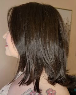 Lisa Wig By Envy | Human Hair/Synthetic Blend -Do it with Wig shop. LisabyEnvyDarkBrownSide