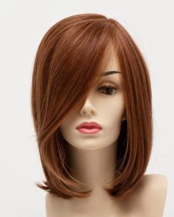 Lynsey Wig By Envy | Mono Top | Human Hair | Synthetic Blend -Do it with Wig shop. LynseyFront LighterRed