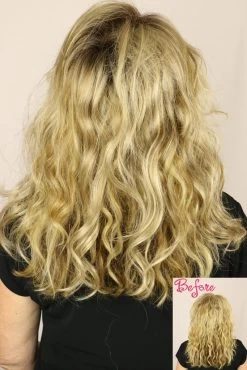 Mono Wavy Top W/Roots By Godiva Secret Wigs -Do it with Wig shop. Mono Wavy R back before after 83831.1603750068