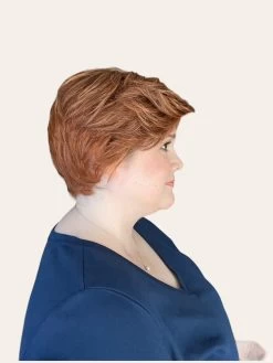 Paula Wig By Envy | Human Hair/Synthetic Blend -Do it with Wig shop. Paula Envy LighterRed Right