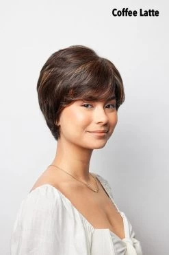 Pixie TP Mono Topper By Amore | Mono Top | Synthetic/Heat-Friendly Synthetic Blend 24 Pixie TP Mono Topper By Amore | Mono Top | Synthetic/Heat-Friendly Synthetic Blend -Do it with Wig shop. PixieTPMono CoffeeLatte2