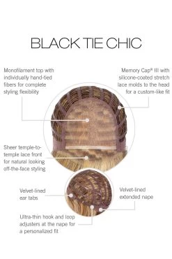 Black Tie Chic Wig By Raquel Welch | Heat-Friendly Synthetic -Do it with Wig shop. RW BlackTieChic CapConstruction