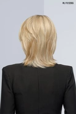 Black Tie Chic Wig By Raquel Welch | Heat-Friendly Synthetic -Do it with Wig shop. RW BlackTieChic Model1 Side2