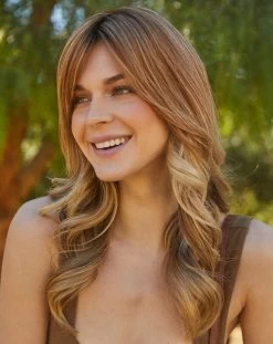 Remy Human Hair Topper 10" By Amore | Mono Top -Do it with Wig shop. RemyTP10HazenutCreamRoot10