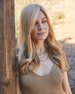 Remy Human Hair Topper 14" By Amore | Mono Top -Do it with Wig shop. RemyTP14GoldenWheat2