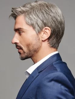 Reserved Men's Wig By HIM | Mono Crown -Do it with Wig shop. Reseved Side 1