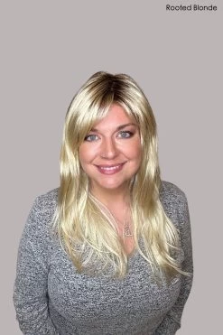Bennett Wig By Tony Of Beverly -Do it with Wig shop. TOBBennettRootedBLondeFront