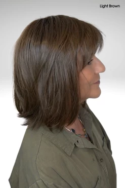 Whisper Wig By Toni Brattin | Heat-Friendly Synthetic | Large Cap -Do it with Wig shop. ToniBrattinWhisperLightBrownSide 55eb73cc aa2f 40f1 b043 027844012a9d