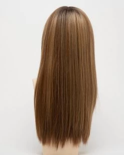 Veronica Wig By Envy | Mono Top | Human Hair | Synthetic Blend -Do it with Wig shop. VeronicaBack GoldenNutmeg