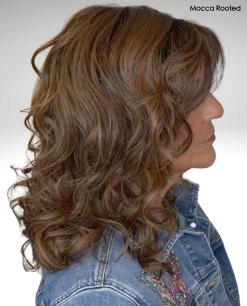 Heaven Wig By Ellen Wille | Heat-Friendly Synthetic -Do it with Wig shop. cEWHeavenMoccaRootedSide