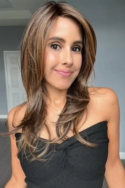 Lauren Wig By BelleTress | Heat-Friendly Synthetic -Do it with Wig shop. cLaurenBTRichChocolateBrownRFront