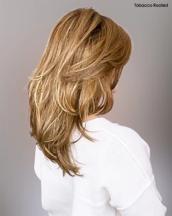 Voice Wig By Ellen Wille | Heat-Friendly Synthetic -Do it with Wig shop. cellenwillevoiceintobaccorooted1