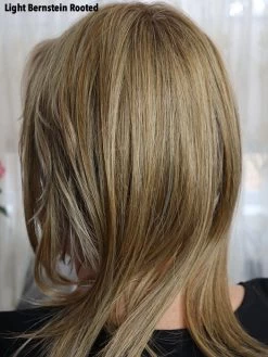 Couture By Ellen Wille | Heat-Friendly Synthetic Topper -Do it with Wig shop. couturetopperbackltbernsteinrootedcopy