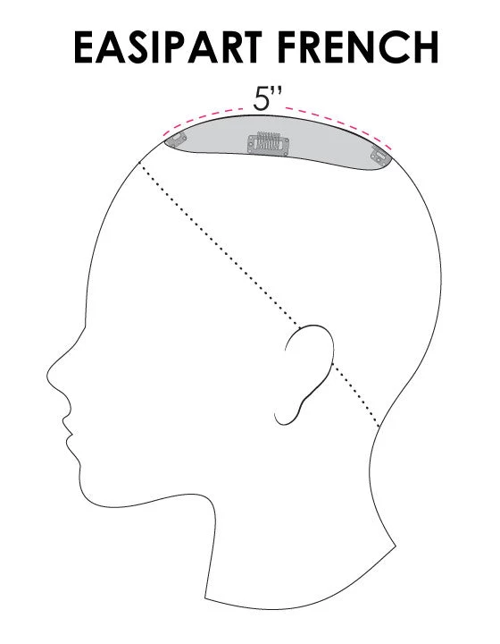 EasiPart Topper French 8" | Remy Human Hair 8 EasiPart Topper French 8" | Remy Human Hair - Image 6