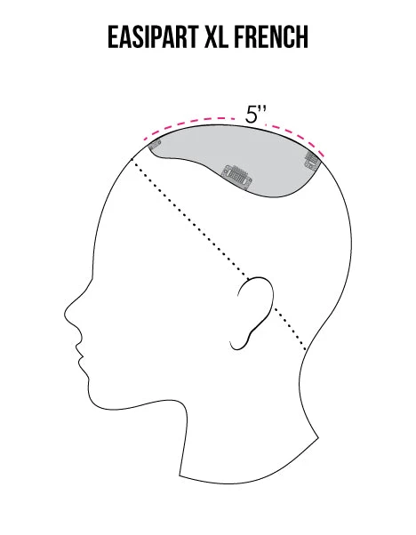 EasiPart XL French Topper 12" | Remy Human Hair | Renau Exclusive 7 EasiPart XL French Topper 12" | Remy Human Hair | Renau Exclusive - Image 5