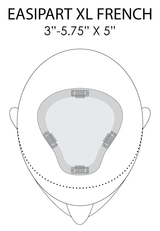 EasiPart XL French Topper 12" | Remy Human Hair | Renau Exclusive 8 EasiPart XL French Topper 12" | Remy Human Hair | Renau Exclusive - Image 6