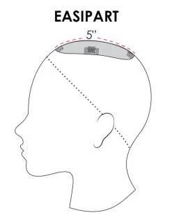 EasiPart Topper 8" | Remy Human Hair -Do it with Wig shop. easiPart coverage