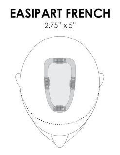 EasiPart Topper French 8" | Remy Human Hair 26 EasiPart Topper French 8" | Remy Human Hair -Do it with Wig shop. easipart french placement base dimension