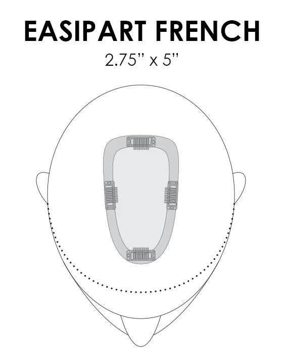 EasiPart Topper French 8" | Remy Human Hair 7 EasiPart Topper French 8" | Remy Human Hair - Image 5