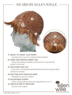 Award Wig By Ellen Wille | Mono Top -Do it with Wig shop. ewaward cap