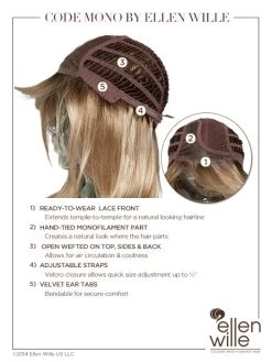Code Mono Wig By Ellen Wille | Mono Part 40 Code Mono Wig By Ellen Wille | Mono Part -Do it with Wig shop. ewcodemono cap