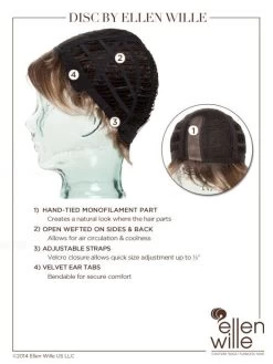 Disc Wig By Ellen Wille | Mono Part -Do it with Wig shop. ewdisc cap